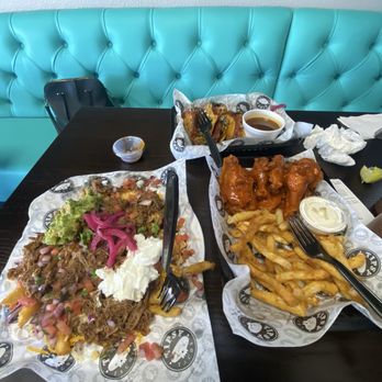 Tipsy Tacos - Wings and fries, quesa birria and birria tipsy fries. - Tacos Near Me - Hemet, California Tipsy Tacos - Wings and fries, quesa birria and birria tipsy fries. - Tacos Near Me - Hemet, California