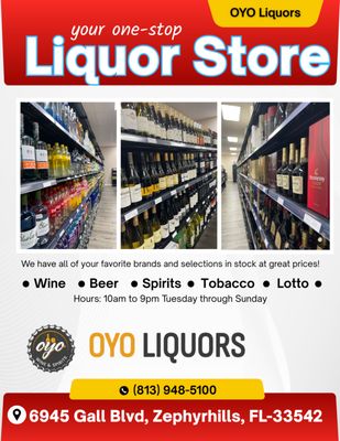 OYO LIQUORS - Updated May 2026 - 6945 Gall Blvd, Zephyrhills, Florida - Beer, Wine & Spirits - Phone Number - Yelp OYO LIQUORS - Updated May 2026 - 6945 Gall Blvd, Zephyrhills, Florida - Beer, Wine & Spirits - Phone Number - Yelp