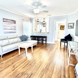 Cory's Beach House - 2 bedroom living room from entrance.