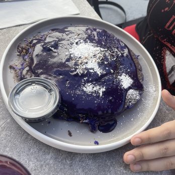 Scramblers Cafe - Ube Coconut Pancakes - Breakfast & Brunch Near Me - Ontario, California Scramblers Cafe - Ube Coconut Pancakes - Breakfast & Brunch Near Me - Ontario, California