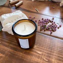 The Flower Shoppe - Our all-natural Lavender soy candles made with essential oil.