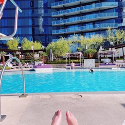 Pool view from lounge chair. Pool view from lounge chair.