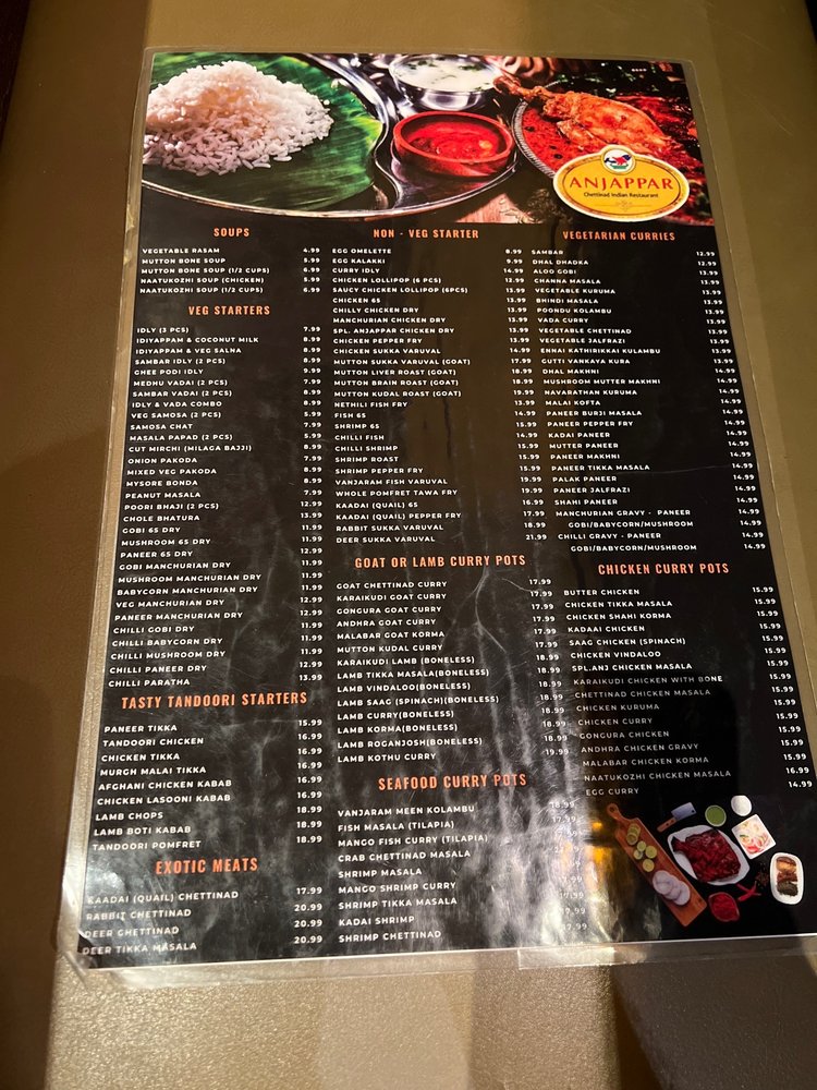 Anjappar Chettinad Indian Restaurant