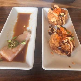 Oao - Sushi Bar & Grill at Wailea - Hamachi carpaccio and spicy tuna rice cake - Sushi Bars Near Me - Kihei, Hawaii Oao - Sushi Bar & Grill at Wailea - Hamachi carpaccio and spicy tuna rice cake - Sushi Bars Near Me - Kihei, Hawaii