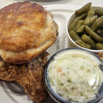 Bojangles - 2 piece breast/wing, cole slaw, green beans and biscuit - Fast Food Near Me - Sterling, Virginia