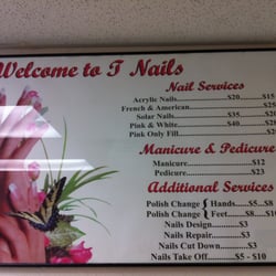 T Nails - They also do gel nails for $25 (color) and $30 (french)