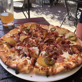 Black's Pub - Bacon and potato pizza - Pubs Near Me - Whistler, British Columbia Black's Pub - Bacon and potato pizza - Pubs Near Me - Whistler, British Columbia