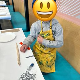 One of the booths where you get to paint. Love that they provided kid and adult aprons. One of the booths where you get to paint. Love that they provided kid and adult aprons.