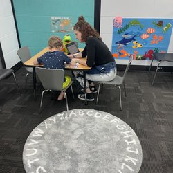 Gingerly Therapy - Working on reading skills at the Gingerly Therapy open house!