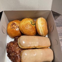 KD's Donuts - Chorizo, Egg, and Cheese Kolache, Glazed Donuts, Bars Donuts, Apple Fritter Donuts