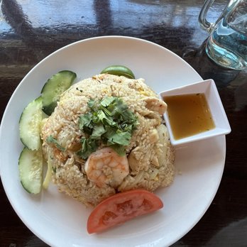 Rai Lay Thai - Pineapple Fried Rice (ChickenShrimp ) - Sushi Bars Near Me - Charlotte, North Carolina Rai Lay Thai - Pineapple Fried Rice (ChickenShrimp ) - Sushi Bars Near Me - Charlotte, North Carolina