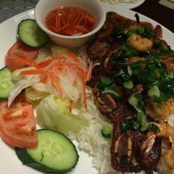 Pho on 44th - Rice combo with Spare Ribs, Pork Chop, and Grilled Shrimp - Vietnamese Near Me - Lynnwood, Washington Pho on 44th - Rice combo with Spare Ribs, Pork Chop, and Grilled Shrimp - Vietnamese Near Me - Lynnwood, Washington