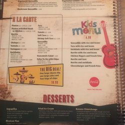 Rancho Viejo - Menu as of December 23,2018