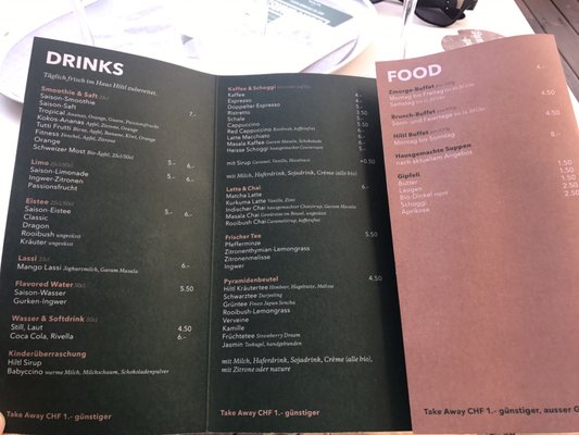 Menu photo 2 Hiltl Dachterrasse Zürich, ZH Menu photo 2 Hiltl Dachterrasse Zürich, ZH