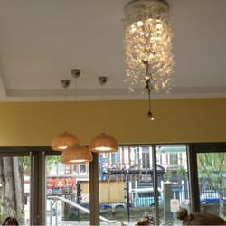 Putney Pantry - Big windows and pretty chandelier