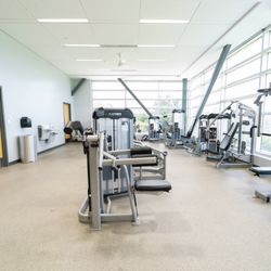 Four Rivers Family YMCA - Alternate view of renovated fitness center with new cardio and strength machines.