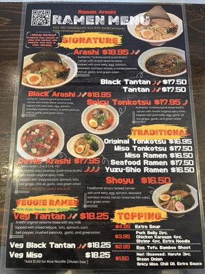 Menu photo 7 Ramen Arashi Canmore, AB