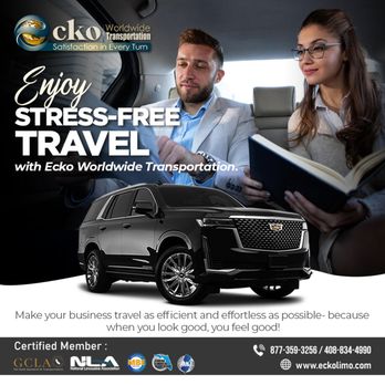 Ecko Worldwide Transportation - No need to worry about traffic or parking. Let our professional chauffeurs handle the logistics while you enjoy a smooth ride. - Limos Near Me - Santa Clara, California Ecko Worldwide Transportation - No need to worry about traffic or parking. Let our professional chauffeurs handle the logistics while you enjoy a smooth ride. - Limos Near Me - Santa Clara, California