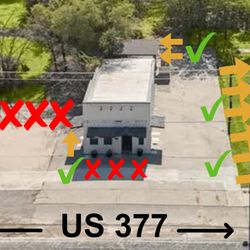 TBK - The Bees Knees - Parking can be tricky! Yellow arrows show parking suggestions!