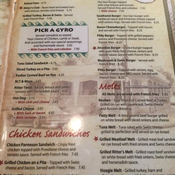 Ritter's Diner - Menu Part 5 - See http://imgur.com/a/ISC7b for a better quality version - Diners Near Me - Pittsburgh, Pennsylvania