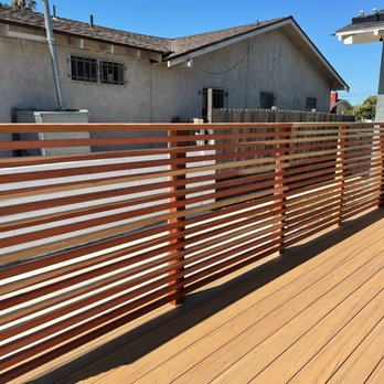 Tgibbs Construction - Clear stain on redwood slats / privacy wall - General Contractors Near Me