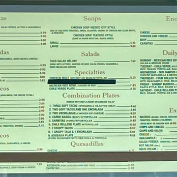 Jorge's Mexicatessen - Menu (as of 7/31/21): zoom in to see details - Mexican Near Me - Encinitas, California