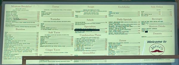 Menu photo 3 Jorge's Mexicatessen Encinitas, CA