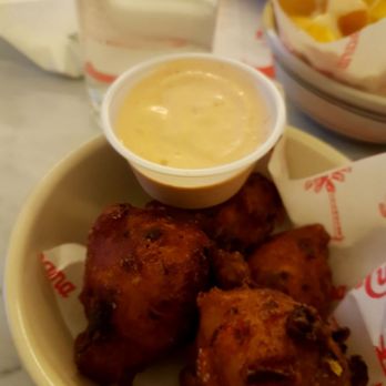 La Cubana - Cong Fritters served with a buttery sauce @ La Cubana restaurant - Cuban Near Me - Toronto, Ontario