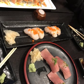 Wasabi Bistro - Kiss of fire roll, hotate nigiri, chi-toro nigiri - Japanese Near Me - Livermore, California Wasabi Bistro - Kiss of fire roll, hotate nigiri, chi-toro nigiri - Japanese Near Me - Livermore, California