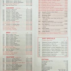 Menu page 1 as of October 2026