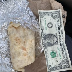 Gabe's Café - The take-out breakfast burrito purchased on 12/22/2024, and verified by the staff to be "how they're made."