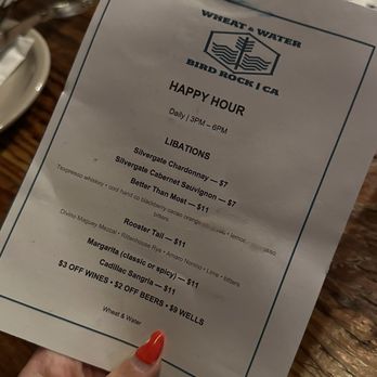 Wheat & Water - happy hour menu - Pizza Near Me - La Jolla, California Wheat & Water - happy hour menu - Pizza Near Me - La Jolla, California