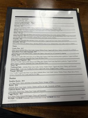 Menu photo 5 Cocina Del Carmen Temecula, CA