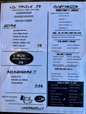 Menu photo 2 Underbelly Burger Glenwood Springs, CO Menu photo 2 Underbelly Burger Glenwood Springs, CO