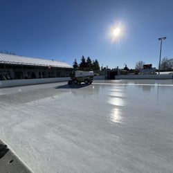Jack Kirrane Ice Skating Rink - Zamboni always makes people excited. Fresh and shiny skating surface!