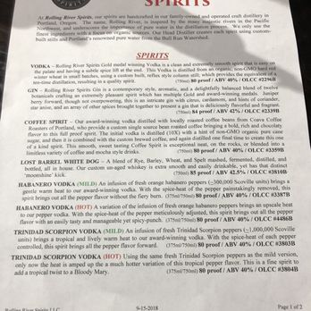 Rolling River Spirits - Distilleries Near Me - Portland, Oregon