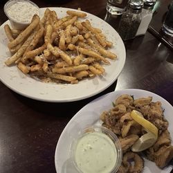 Blue Cat Bistro - Truffle fries and calamari
