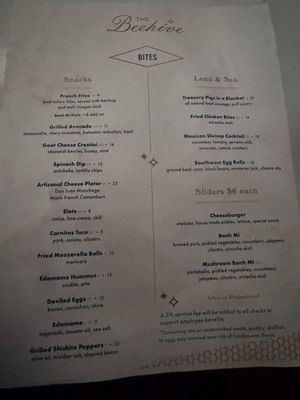 Menu photo 3 The Beehive San Francisco, CA