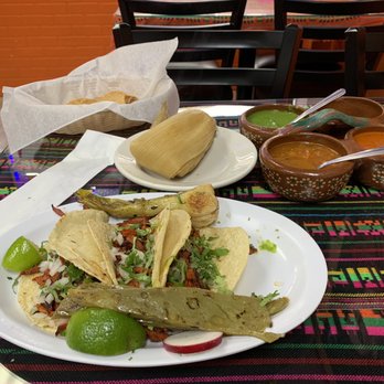 Taqueria El Paso - Al pastor tacos with verde tamale - Mexican Near Me - Union City, New Jersey Taqueria El Paso - Al pastor tacos with verde tamale - Mexican Near Me - Union City, New Jersey