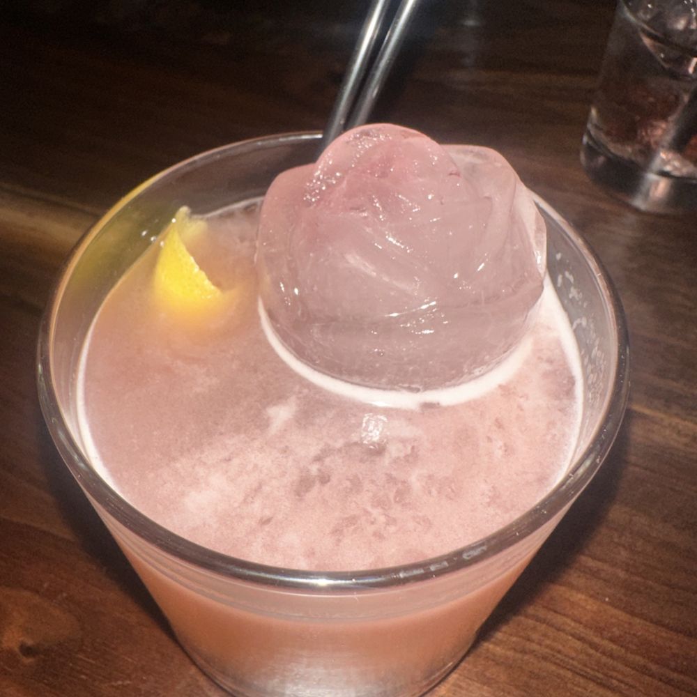 River City Roll - Sippin' Pretty cocktail (love the ice cube!!) - Bowling Near Me - Richmond, Virginia River City Roll - Sippin' Pretty cocktail (love the ice cube!!) - Bowling Near Me - Richmond, Virginia