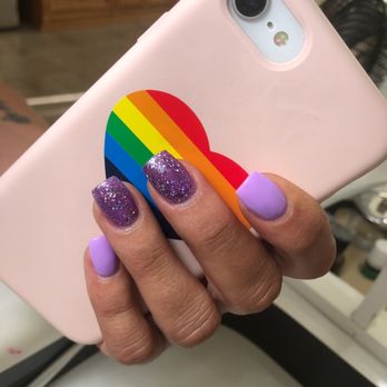 Ele Ela Nail Salon - Lavender and sparkle acrylic gel. - Nail Salons Near Me - Pacifica, California Ele Ela Nail Salon - Lavender and sparkle acrylic gel. - Nail Salons Near Me - Pacifica, California