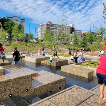 Gene Leahy Mall - The water features are a fun way to cool off on a hot day. - Playgrounds Near Me - Omaha, Nebraska Gene Leahy Mall - The water features are a fun way to cool off on a hot day. - Playgrounds Near Me - Omaha, Nebraska