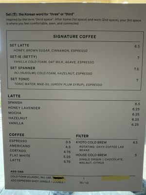 Menu photo 3 SET Coffee Chino, CA Menu photo 3 SET Coffee Chino, CA