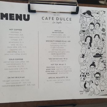 Cafe Dulce - Menu - Coffee & Tea Near Me - Los Angeles, California