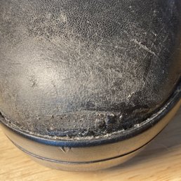 Astonishingly, these are not 'before' photos -- these are pictures of the boots AFTER they Park Shoe Repair 'fixed' them.