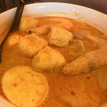 Ipoh Kopitiam - Curry Laksa (shrimp is extremely easy to peel since they butteflied it!!) - Malaysian Near Me - Alhambra, California Ipoh Kopitiam - Curry Laksa (shrimp is extremely easy to peel since they butteflied it!!) - Malaysian Near Me - Alhambra, California