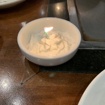 Benihana - My birthday dessert- a bowl of whipped cream. - Sushi Bars Near Me - Short Hills, New Jersey Benihana - My birthday dessert- a bowl of whipped cream. - Sushi Bars Near Me - Short Hills, New Jersey