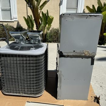 Dr Dio Heating & Air Conditioning - Old units. Water damaged and rusted from previous leaks and issues - Heating & Air Conditioning/HVAC Near Me