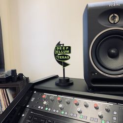 Greenville Ave Recording Studio - Our "Best Studio in Dallas" Award sitting on top of our SSL preamps next to our left Focal monitor