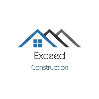 Exceed Construction - a logo for a construction company - Roofing Near Me